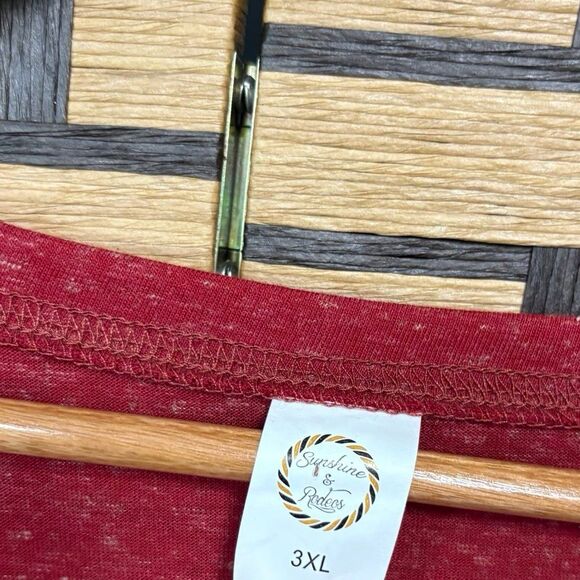 Sunshine & Rodeos Burgundy Camo Stripe‎ Top Size 3X - Picture 5 of 6